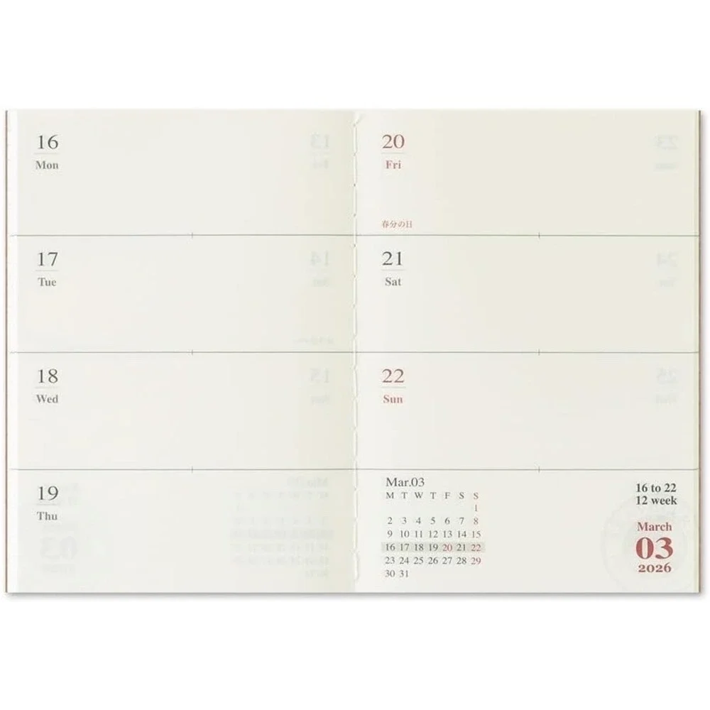 NEW Traveler's Notebook 2026 Weekly Diary Passport Size JAPAN Planner